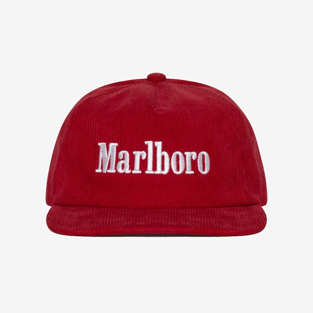 Vintage Deadstock Red Marlboro Corduroy Snapback Hat